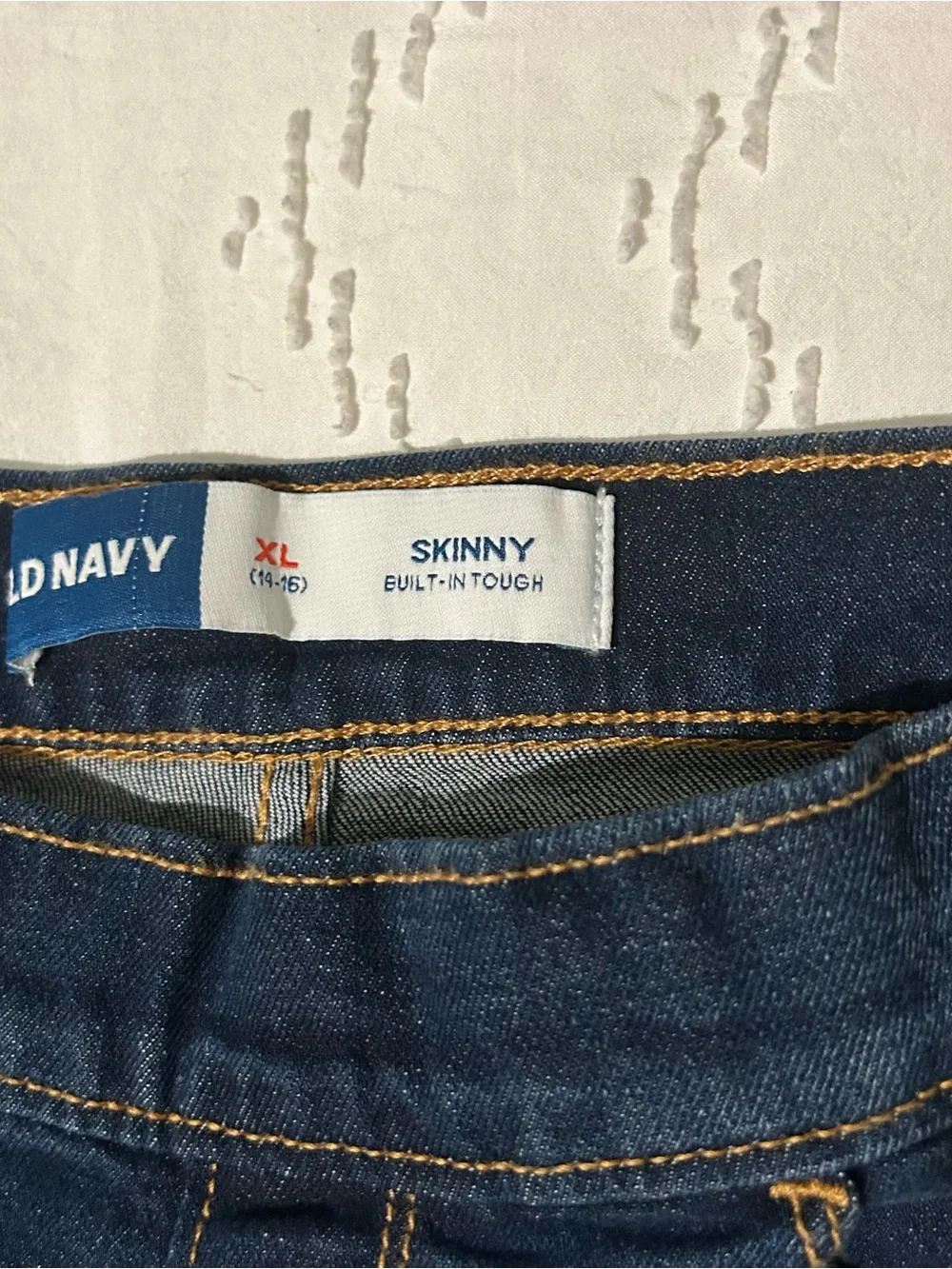 Old Navy Girls Skinny Built In Tough Pull On Jeans Size XL (14-16) NEW